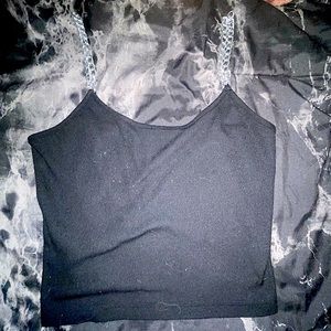 Chain black tank top